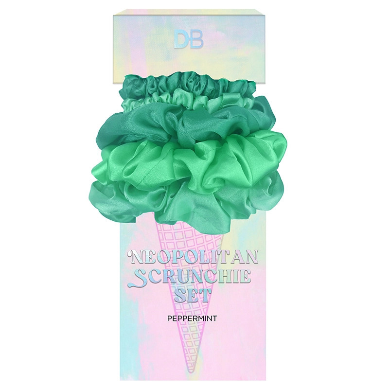 DB Cosmetics Neapolitan Scrunchie Set Peppermint