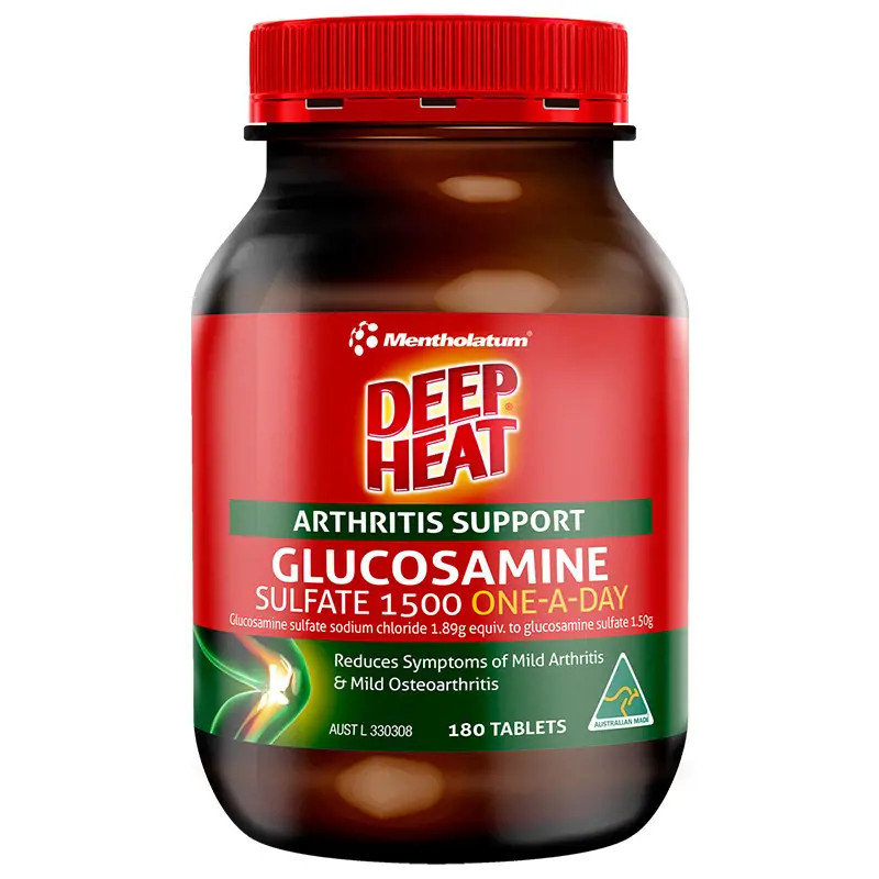 Deep Heat Arthritis Support Glucosamine Sulfate 1500 One-a-day 180 Tablets