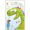 Dean the Dinosaur Zig Zag Greeting Card Marzipan Toy Box