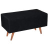 CT Rectangular Fabric Ottoman with Timber Legs