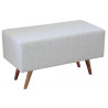 CT Rectangular Fabric Ottoman with Timber Legs
