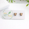 Cow stud earrings