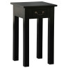 CT 1 Drawer Straight Leg Sofa Side Table in Black