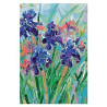 Blue Irises by Joseph Villanueva Greeting Card Australian Fine Art