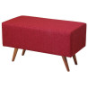 CT Rectangular Fabric Ottoman with Timber Legs