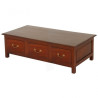 CT 6 Drawer Straight Leg Coffee Table