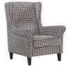 BT Bliss Wing Chair upholstered in Houndstooth Fabric