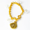 Crystal And Cream Pearl Byzantine Coin Lady Bracelet
