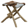 CT Goat Leather Folding Stool
