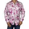 Banks Floral Cotton L/S Big Mens Shirt - Pink