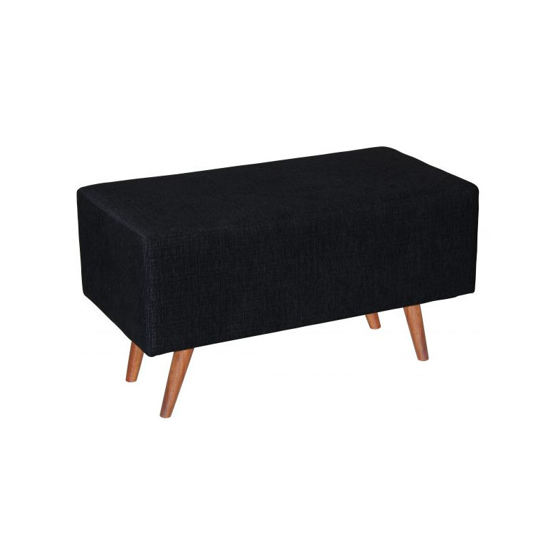 CT Rectangular Fabric Ottoman with Timber Legs