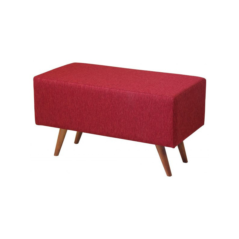 CT Rectangular Fabric Ottoman with Timber Legs