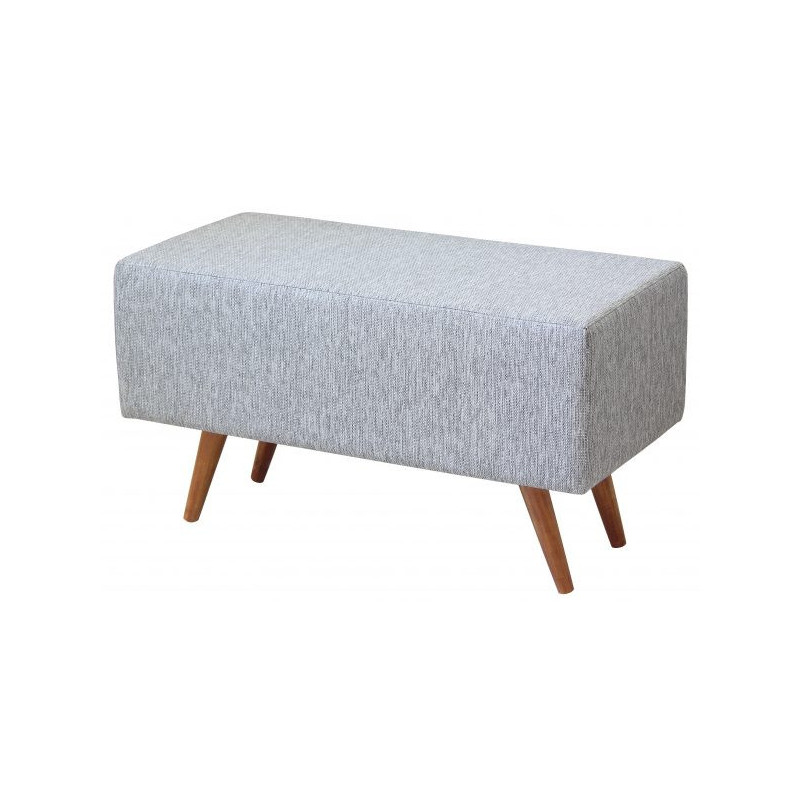 CT Rectangular Fabric Ottoman with Timber Legs