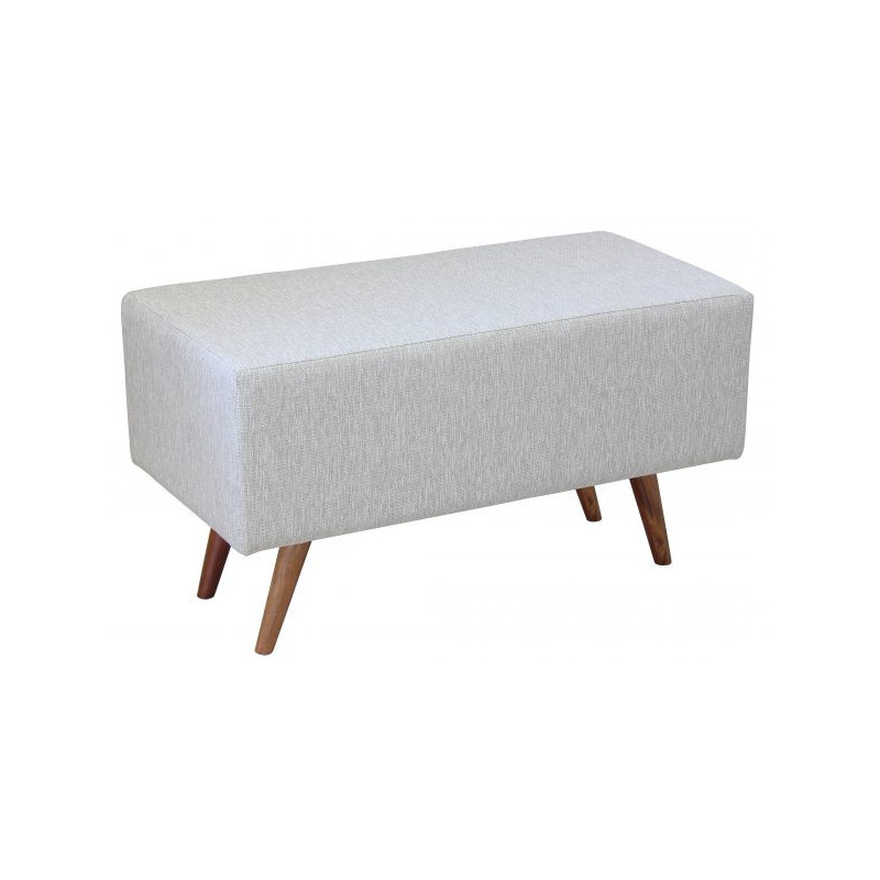 CT Rectangular Fabric Ottoman with Timber Legs