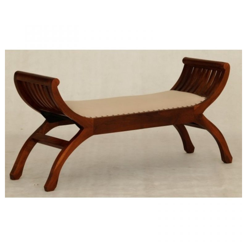 CT Upholstered 2 Seater Stool