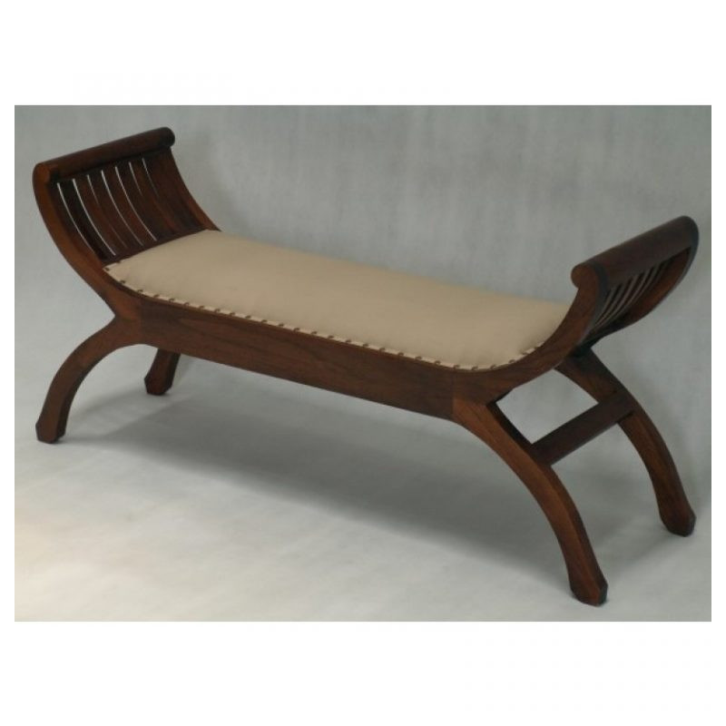 CT Upholstered 2 Seater Stool