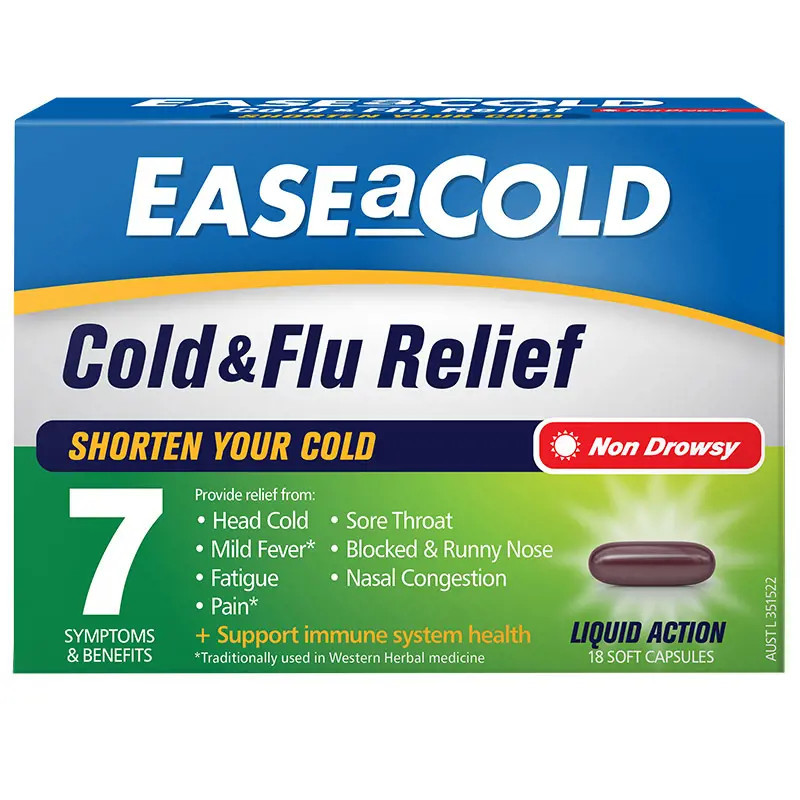 Ease A Cold Cold & Flu Relief 18 Capsules