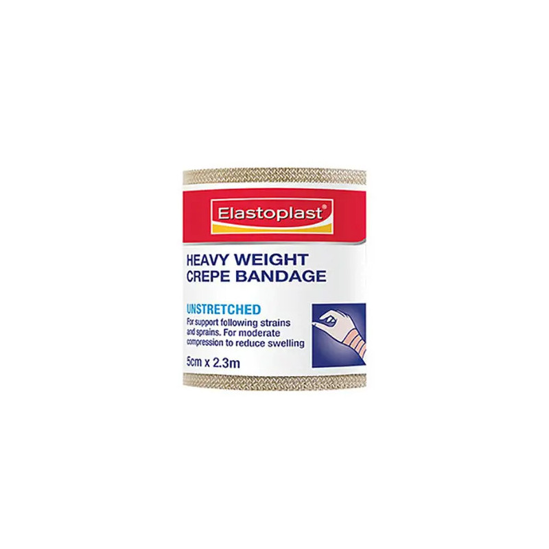 Elastoplast Heavy Weight Crepe Bandage Unstretched Tan 5cm x 2.3m