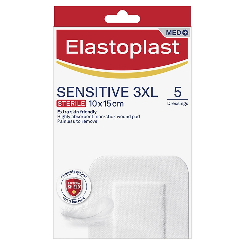 Elastoplast Sensitive 3XL Sterile 10 x 15cm 5 Pack