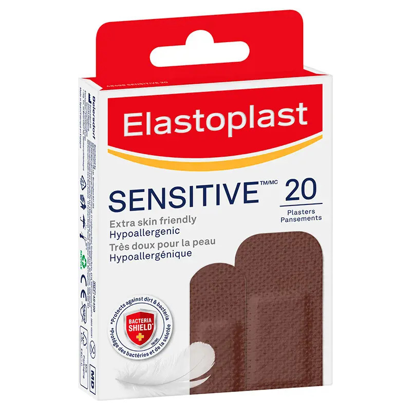 Elastoplast Sensitive Dark 20 Pack