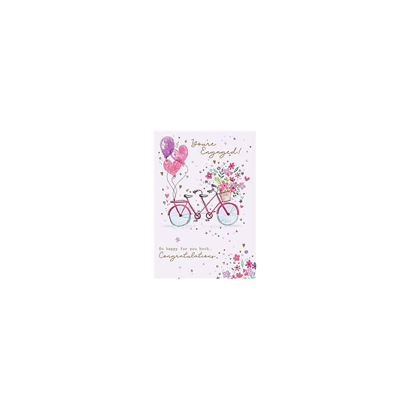 Engagement Tandem Bike Greeting Card