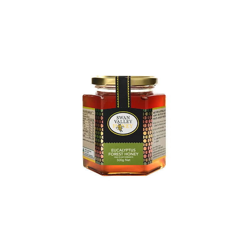 Eucalyptus Forest Honey TA20+ 500g HEX Glass Jar