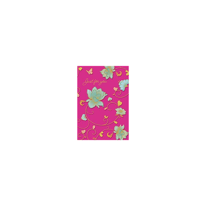 Flowers with Pink Background Greeting Card