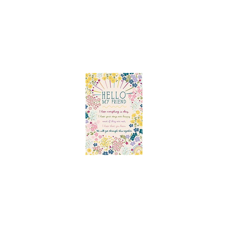 Friend Floral Greeting Card Care