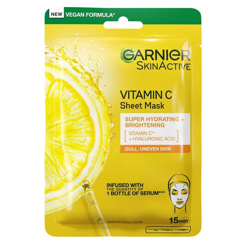 Garnier Hydra Bomb Vitamin * Brightening & Hydrating Sheet Mask 28g