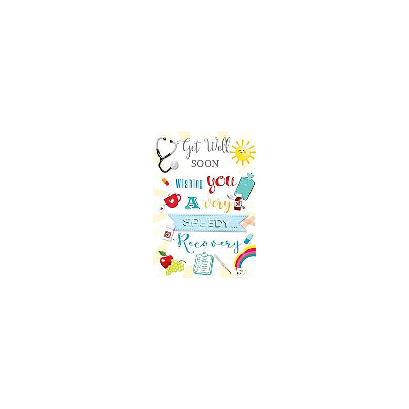 Get Well Medical Equipment Greeting Card