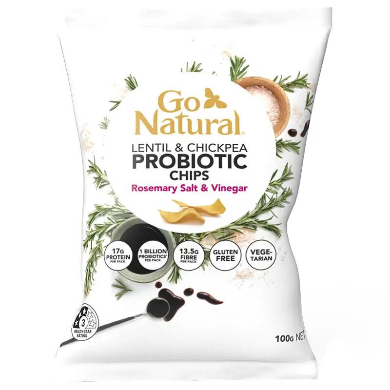 Go Natural Probiotic Chips Rosemary Salt & Vinegar 100g