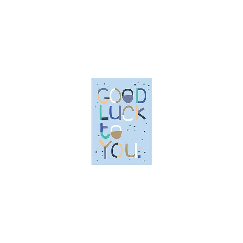 Good Luck to you on Blue Greeting Card
