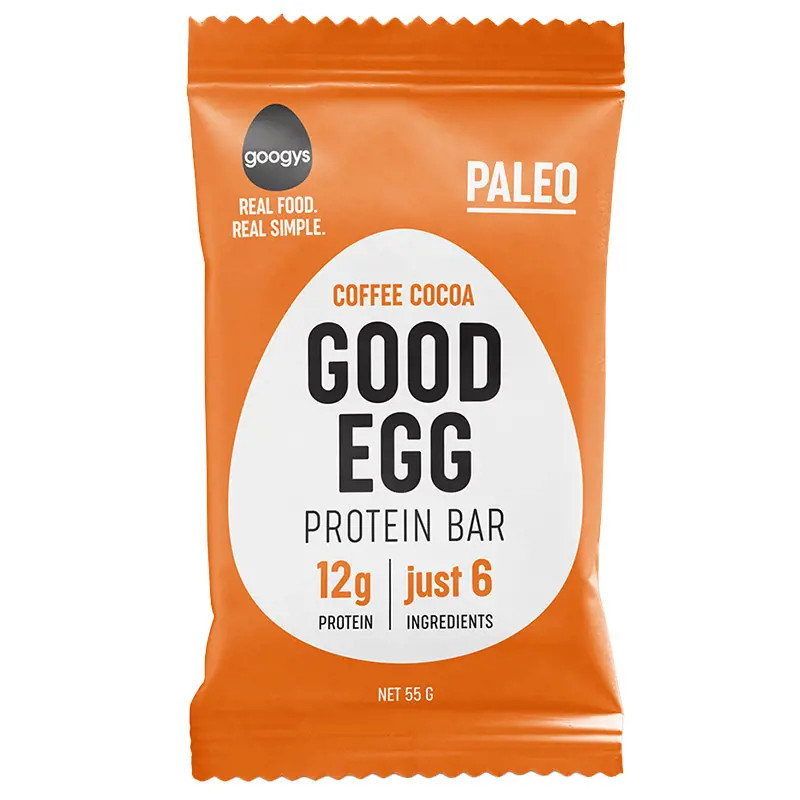Googys Good Egg Paleo Protein Bar Coffee Cocoa 55g