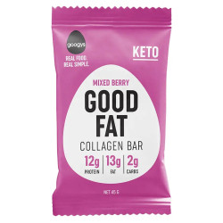 Googys Good Fat Keto Collagen Bar Mixed Berry 45g