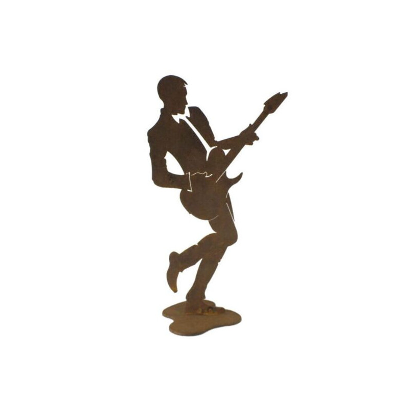 Guitar Player Medium Garden Art