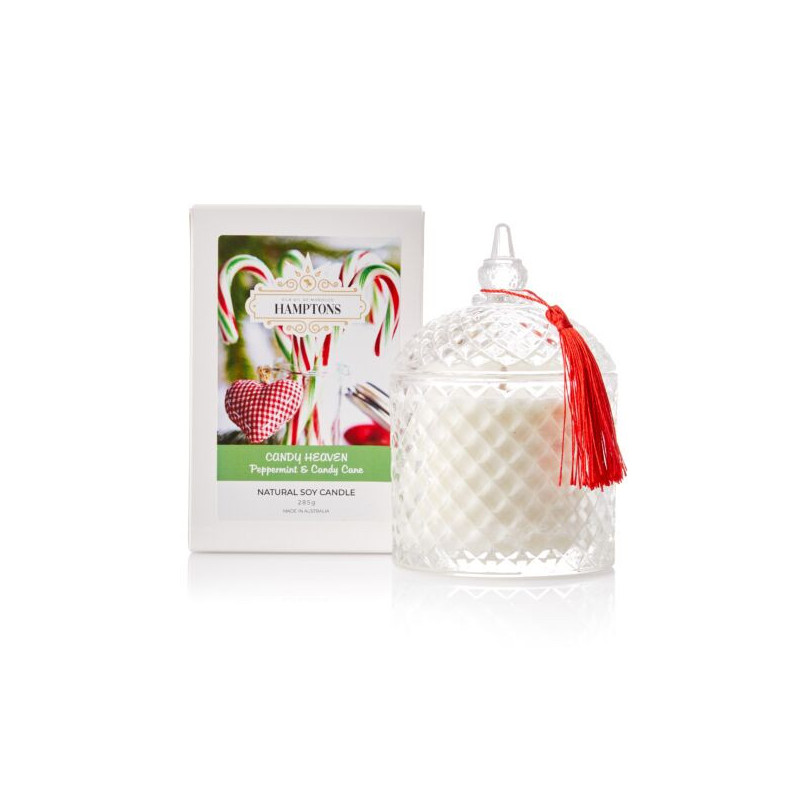 Hamptons Candle - Candy Heaven - Peppermint and Candy Cane 285g