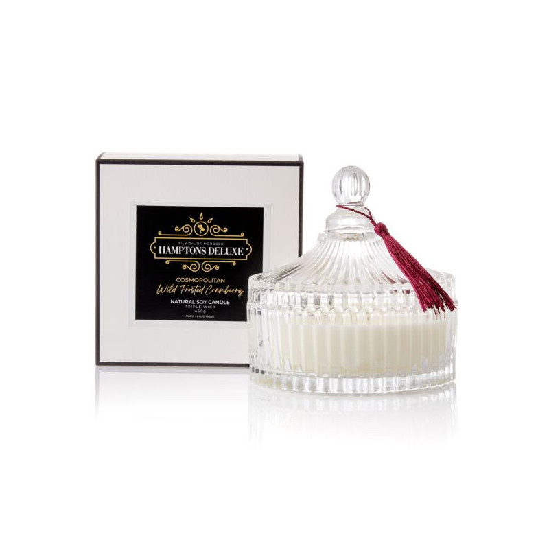 Hamptons Deluxe Candle - Cosmopolitan - Wild Frosted Cranberry 450 g