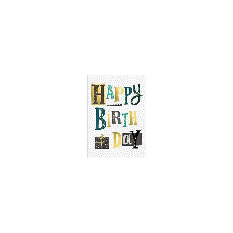 Happy Birthday Greeting Card Noir By Capisco