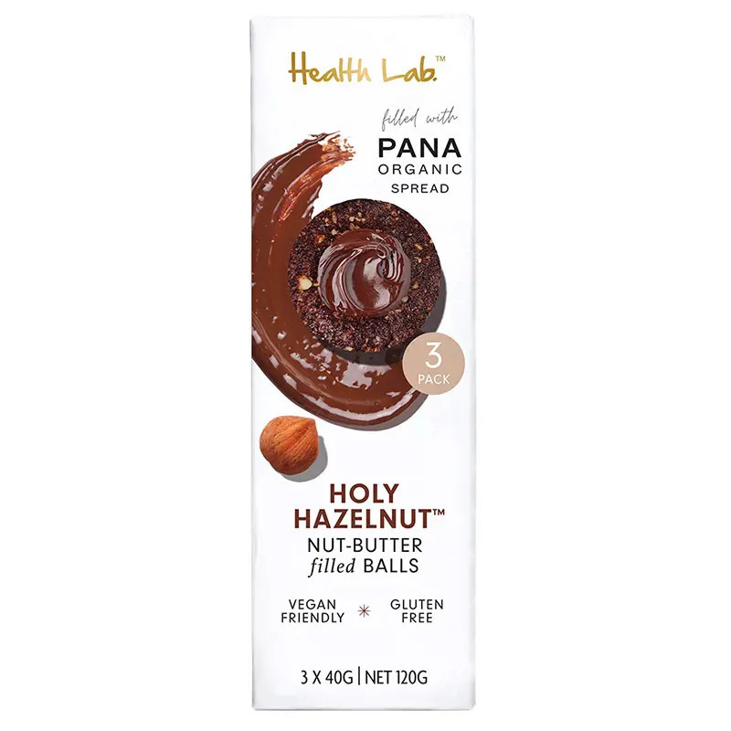 Health Lab Holy Hazelnut Nut-Buter Filled Balls 3 x 40g