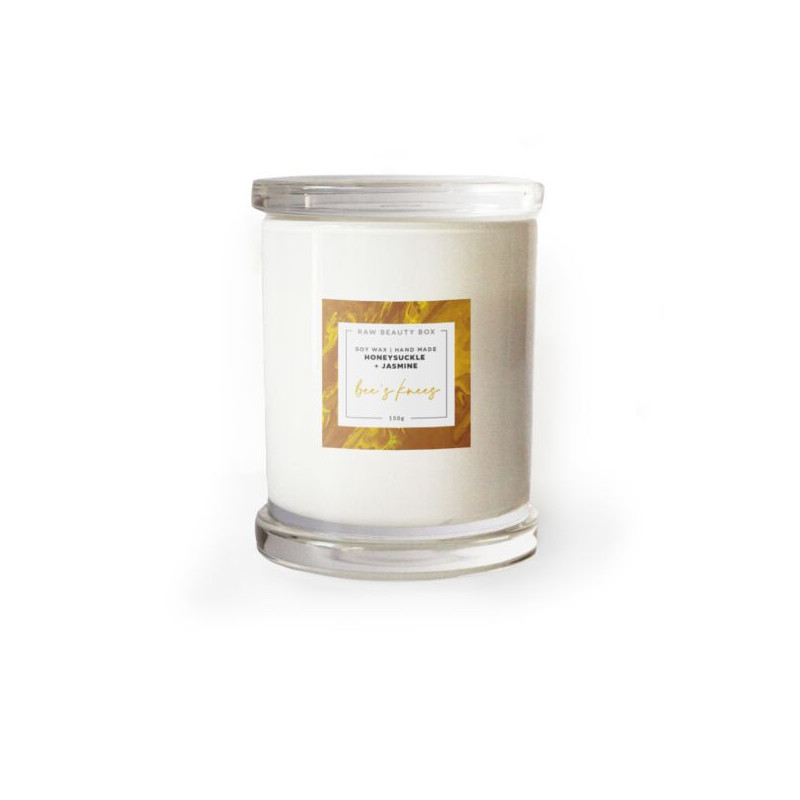 Honeysuckle + Jasmine Hand Poured Soy Aromatherapy Candle