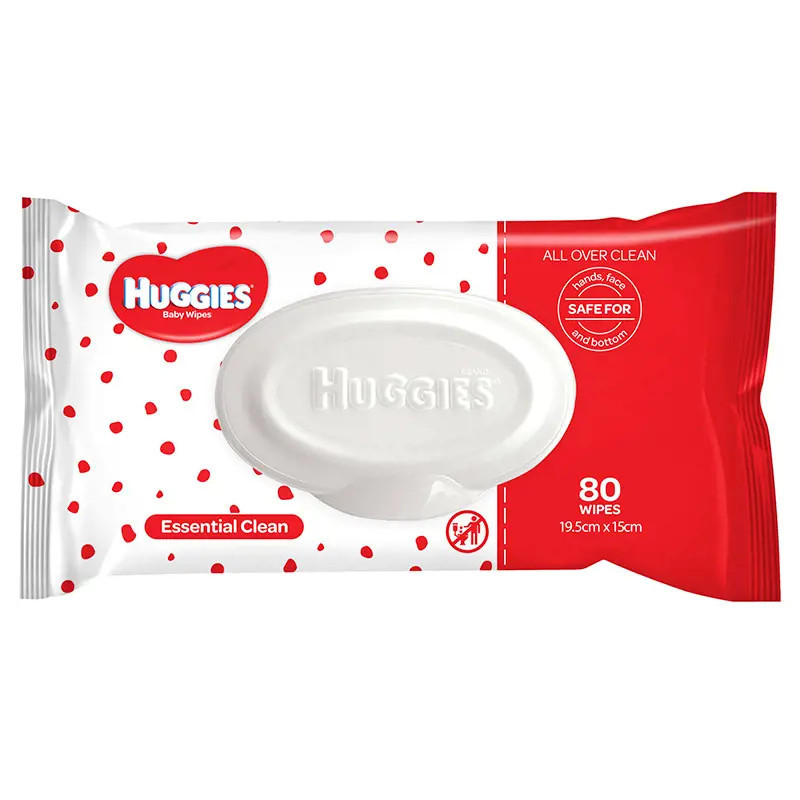 Huggies Essential Baby Wipes 80 Pack