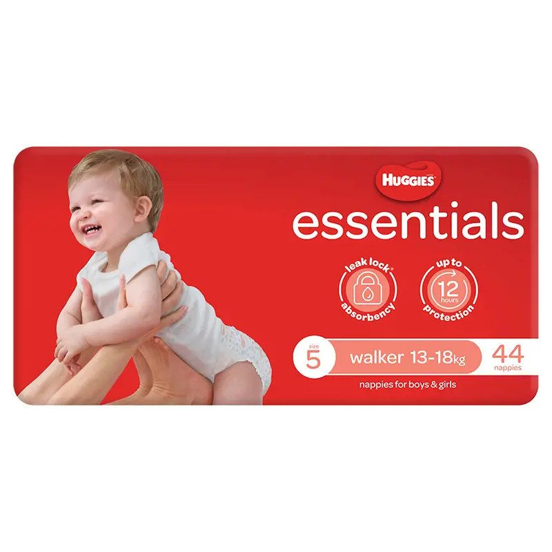 Huggies Essentials Size 5 Walker (13 - 18kg) 44 Nappies