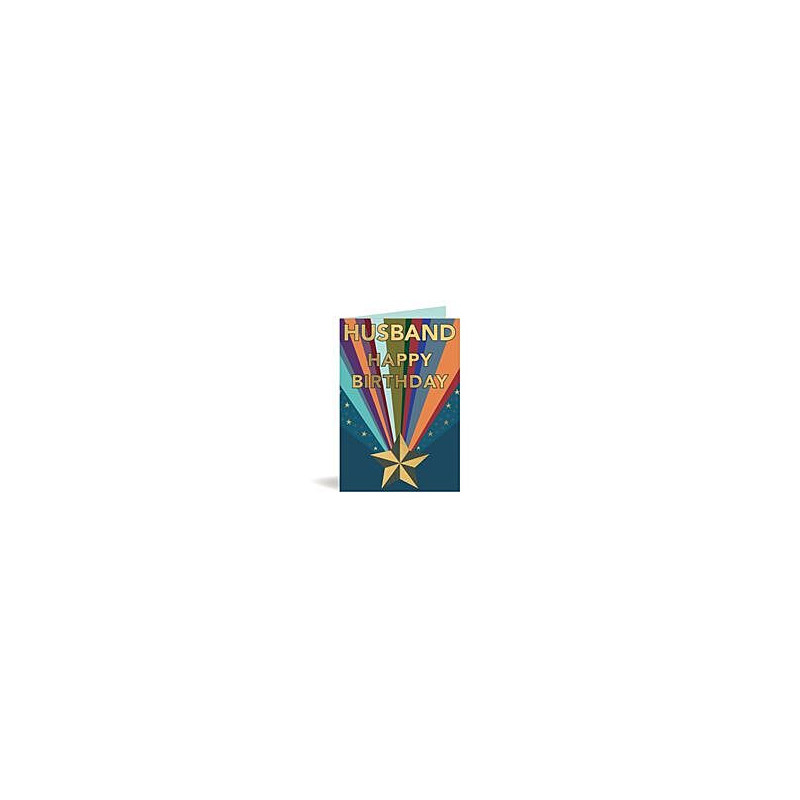 Husband Shooting Star Coloured Greeting Card