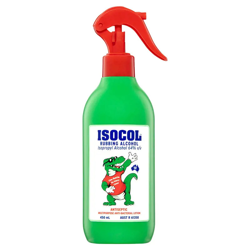 Isocol Rubbing Alcohol Antiseptic Spray Bottle 450ml