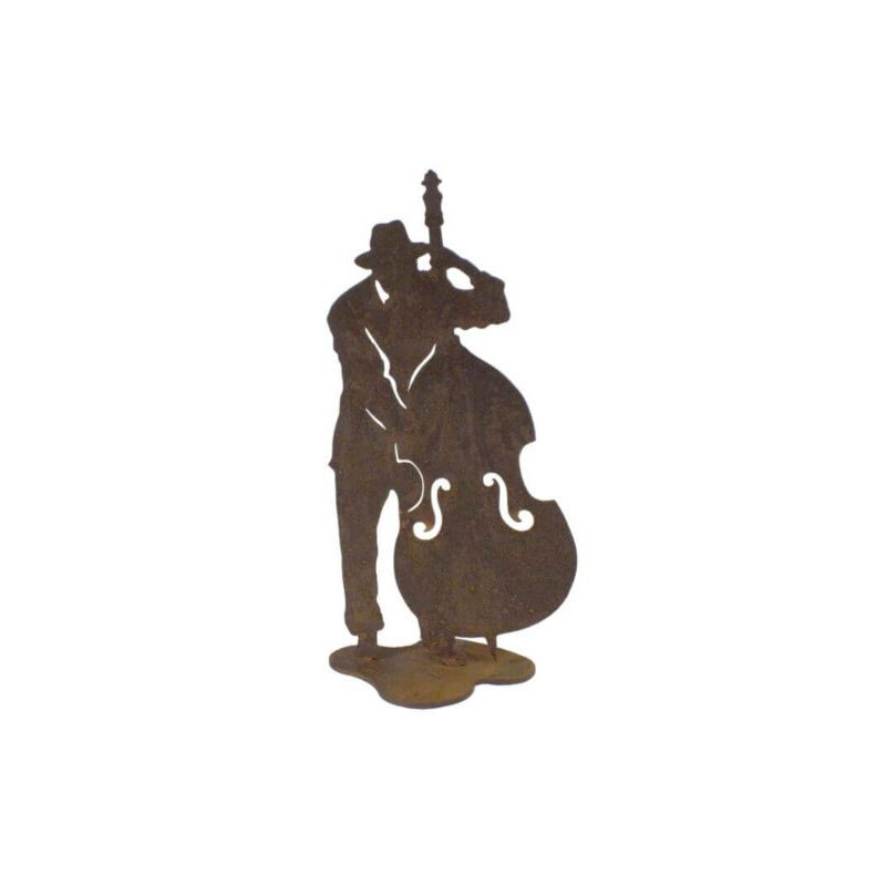 Jazz Double Bass Player Medium Stand Garden Art
