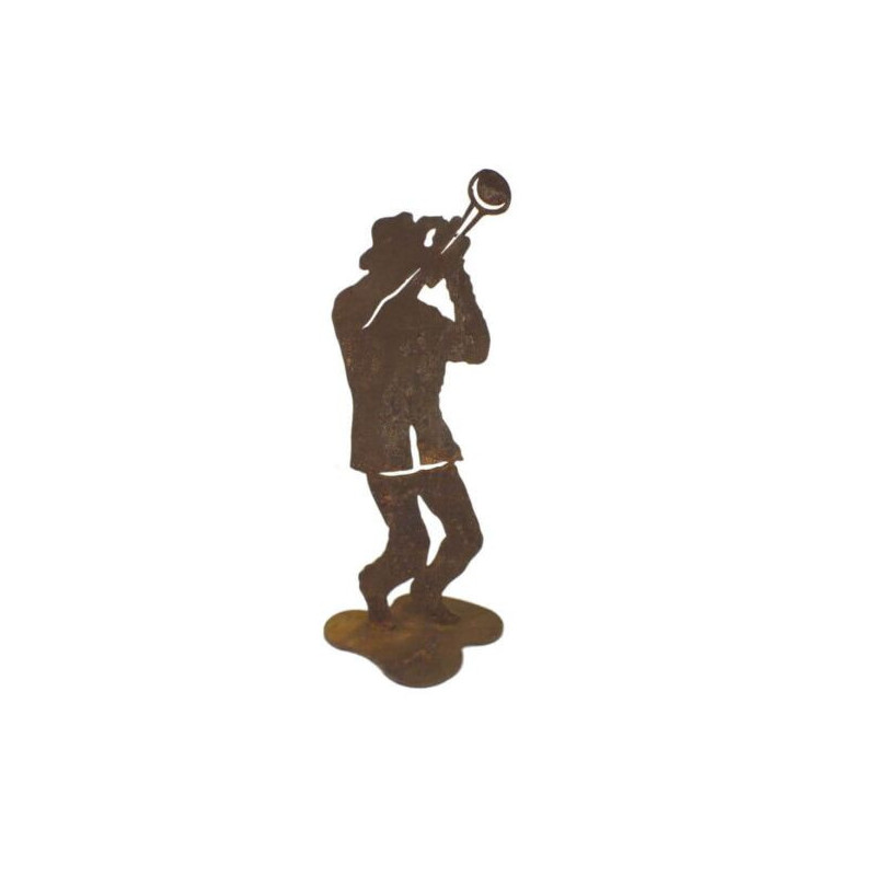 Jazz Trumpet Player Medium Stand Garden Art