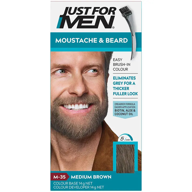 Just For Men Moustache & Beard Colour M35 Medium Brown
