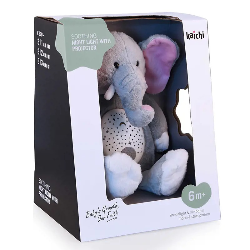 Kaichi Baby Elephant Toy with Projector and Night Lamp