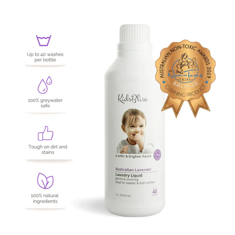 KidsBliss All-Natural Eco Laundry Liquid - Australian Lavender 1L