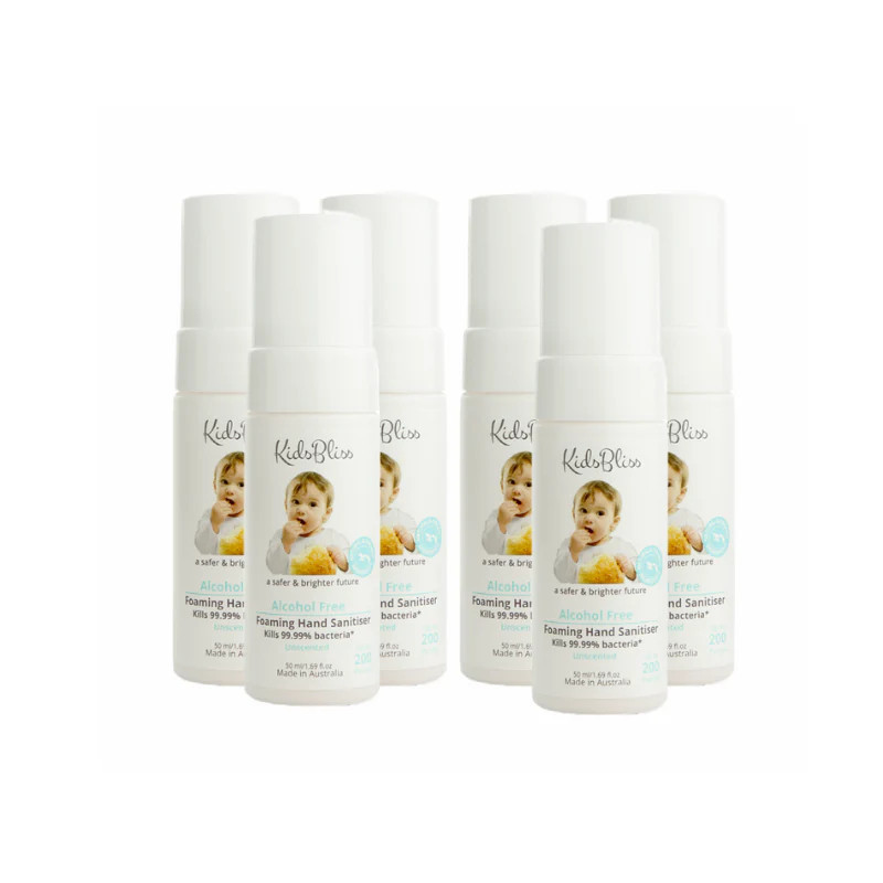 KidsBliss Bulk Buy | Alcohol-Free Foaming Hand Sanitiser - 50ml x6 Unscented